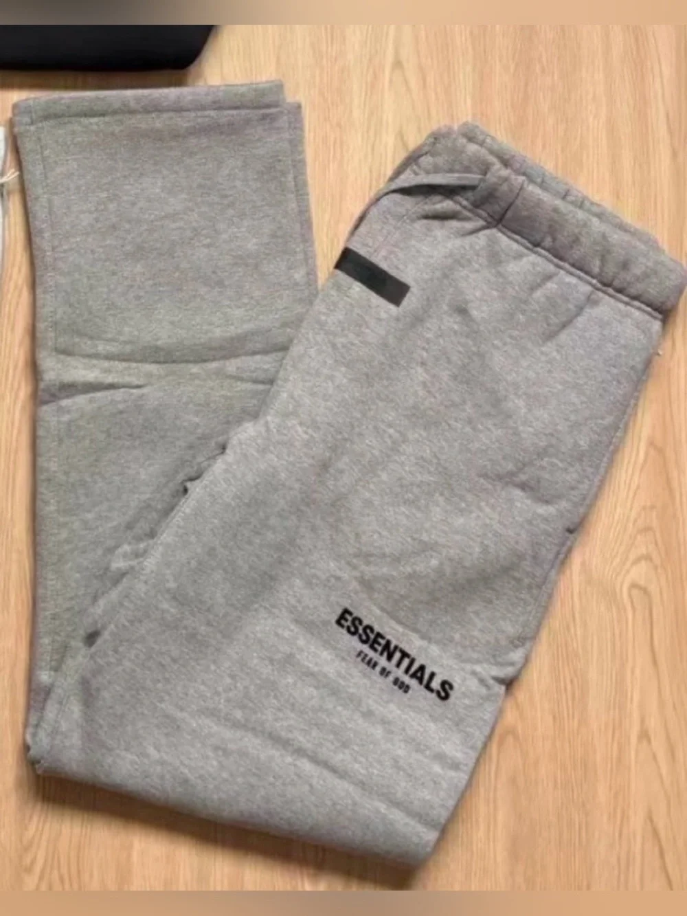 Essentials Men's Light Gray Sweat Joggers with Logo